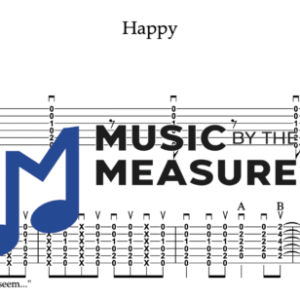 Strum Guitar Tablature for "Happy" by Pharrell Williams