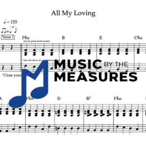 Keyboard Sheet Music for "All My Loving" by The Beatles