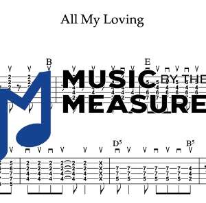 Rhythm Guitar Tablature for "All My Loving" by The Beatles