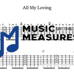 Strum Guitar Tablature for "All My Loving" by The Beatles
