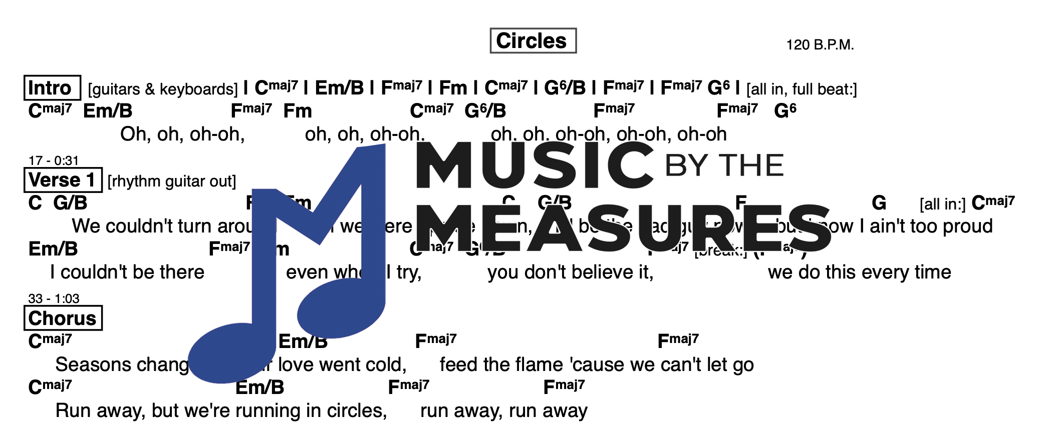 Circles - Post Malone -Lead/Chord Sheet