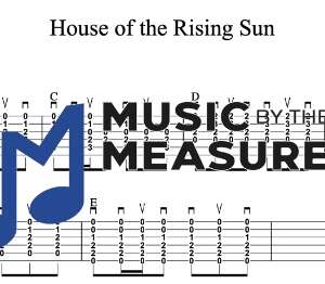 Strum Guitar Tablature for "House of the Rising Sun" by The Animals