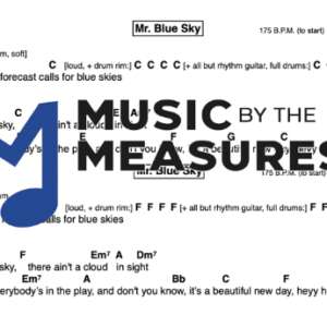 Lead Sheet for "Mr. Blue Sky" by Electric Light Orchestra