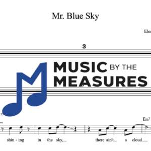 Melody Sheet Music for "Mr. Blue Sky" by Electric Light Orchestra