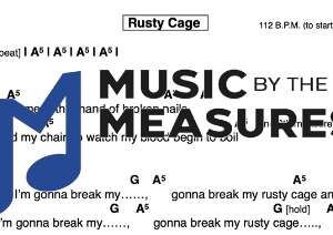 Lead Sheet for "Rusty Cage" by Johnny Cash