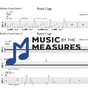 Lead Guitar Tablature for "Rusty Cage" by Johnny Cash