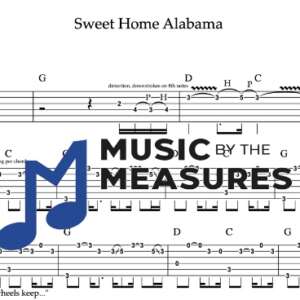 Lead Guitar Tablature for "Sweet Home Alabama" by Lynyrd Skynrd