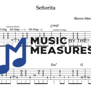 Rhythm Guitar Tablature for "Señorita" by Shawn Mendes & Camila Cabello 