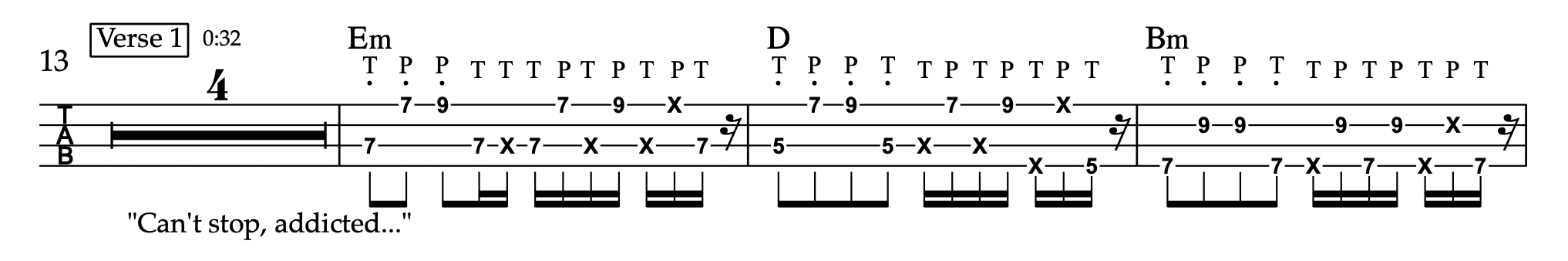Can't Stop - Red Hot Chili Peppers - Bass Guitar Tablature 