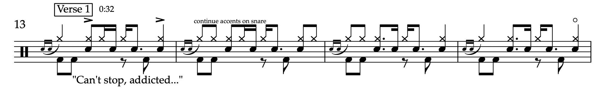 Can't Stop - Red Hot Chili Peppers - Drum Sheet Music