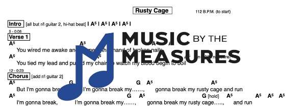 Rusty Cage - Johnny Cash - Lead/Chord Sheet