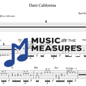 Lead Guitar Tablature for "Dani California" By the Red Hot Chili Peppers 