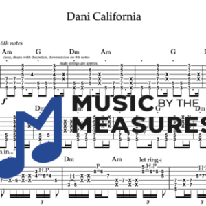 Rhythm Guitar Tablature for "Dani California" By the Red Hot Chili Peppers 