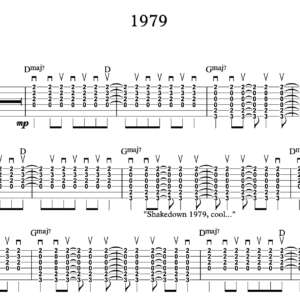 Strum Guitar Tablature for "1979" by Smashing Pumpkins