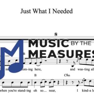 Melody Sheet Music for "Just What I Needed" by The Cars