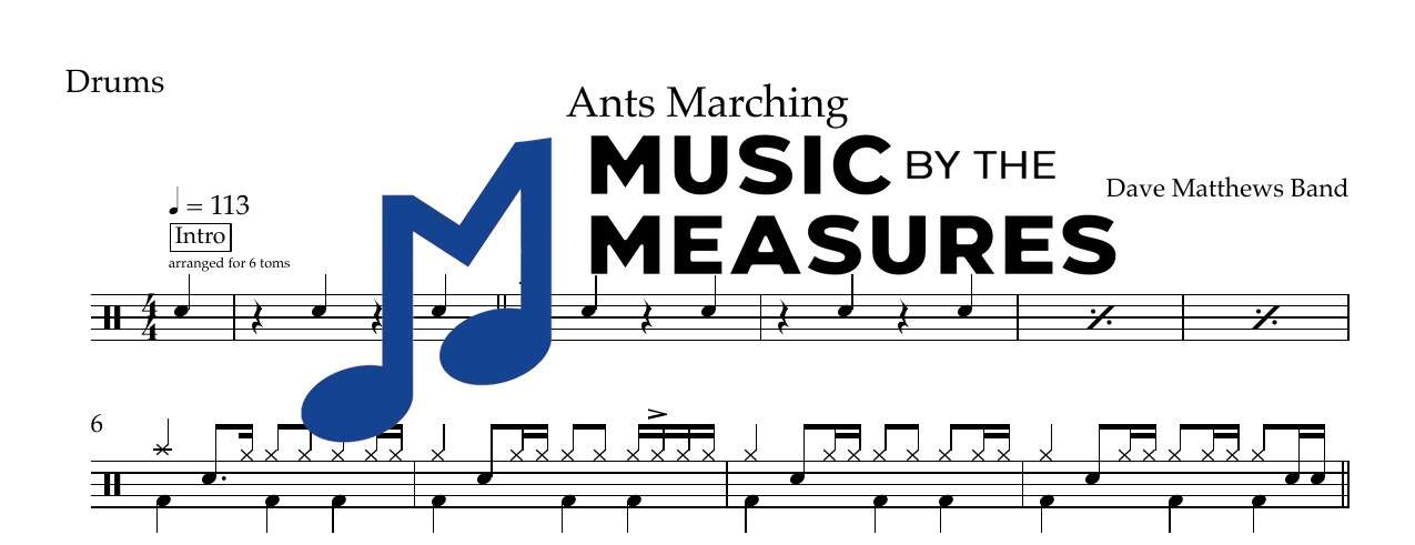 ants-marching-dave-matthews-band-drums-sheet-music-preview Ants Marching by Dave Matthews Band accurate drums sheet music transcription preview