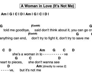 Lead Sheet for "A Woman in Love (It's Not Me)" by Tom Petty
