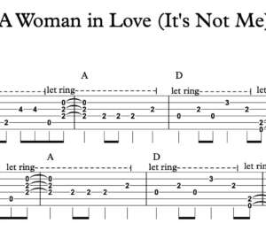 Rhythm Guitar Tablature for "A Woman in Love (It's Not Me)" by Tom Petty