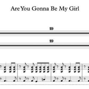 Keyboard Sheet Music for "Are You Gonna Be My Girl" by Jet