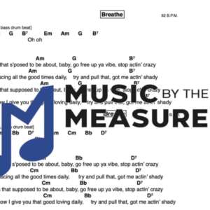 Lead Sheet for "Breathe" by Years & Years