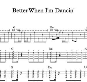 Ukulele Tablature for "Better When I'm Dancin'" by Meghan Trainor