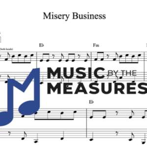 Keyboard Sheet Music for "Misery Business" by Paramore