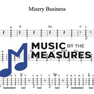 Ukulele Tablature for "Misery Business" by Paramore