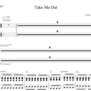Keyboard Sheet Music for "Take Me Out" by Franz Ferdinand.