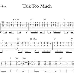 Lead Guitar Tablature for "Talk Too Much" by Coin.