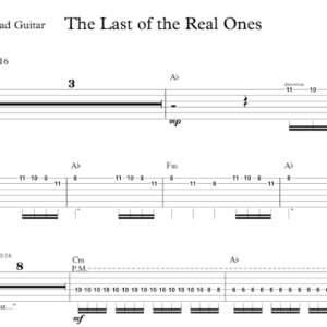 Lead Guitar Tablature for "The Last of the Real Ones" by Fall Out Boy.