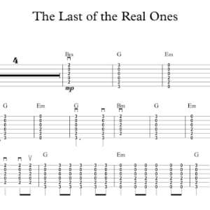 Strum Guitar Tablature for "The Last of the Real Ones" by Fall Out Boy.