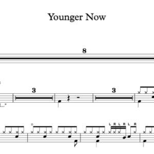 Drum Sheet Music for "Younger Now" by Miley Cyrus