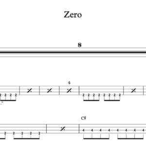 Bass Guitar Tablature for "Zero" by Imagine Dragons
