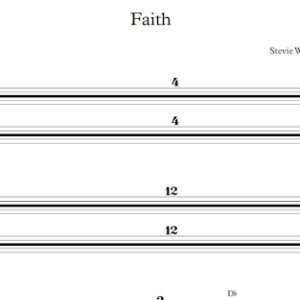 Keyboard Sheet Music for "Faith" by Stevie Wonder (feat. Ariana Grande).