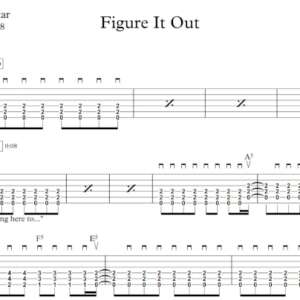Strum Guitar Tablature for "Figure It Out" by Royal Blood.