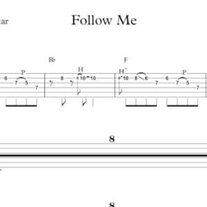 Lead Guitar Tablature for "Follow Me" by Uncle Kracker.