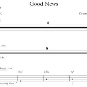 Bass Guitar Tablature for "Good News" by Ocean Park Standoff.