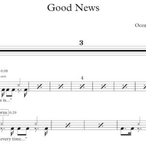 Drum Sheet Music for "Good News" by Ocean Park Standoff.