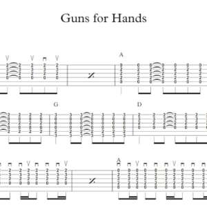 Strum Guitar Tablature for "Guns for Hands" by Twenty One Pilots.