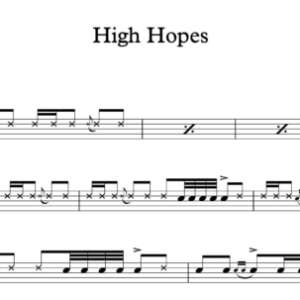Drum Sheet Music for "High Hopes" by Panic! at the Disco