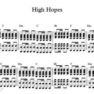 Keyboard Sheet Music for "High Hopes" by Panic! at the Disco