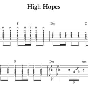 Lead Guitar Tablature for "High Hopes" by Panic! at the Disco