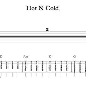 Strum Guitar Tablature for "Hot N Cold" By Katy Perry
