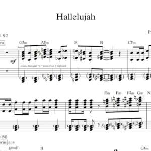 Keyboard Sheet Music for "Hallelujah" by Panic! At The Disco.
