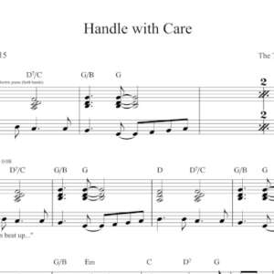 Keyboard Sheet Music for "Handle with Care" by The Traveling Wilburys.