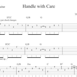 Lead Guitar Tablature for "Handle with Care" by The Traveling Wilburys.
