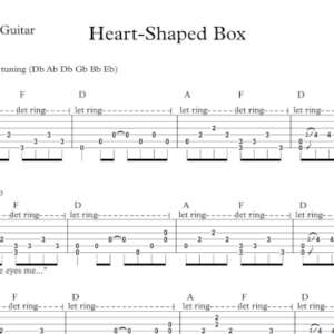 Lead Guitar Tablature for "Heart-Shaped Box" by Nirvana.