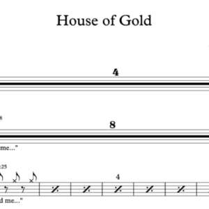 Drum Sheet Music for "House of Gold" by twenty one pilots