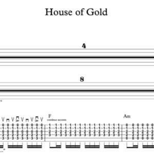 Strum Guitar Tablature for "House of Gold" by twenty one pilots