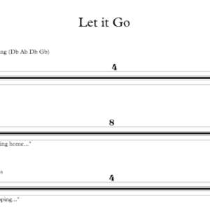 Bass Guitar Tablature for "Let It Go" by James Bay.